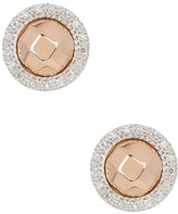 Thumbnail for your product : 18K Faceted Round Rose Gold Stud Earrings with Diamond Trim - 0.17 ctw
