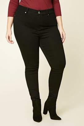 Forever 21 Plus Size High-Rise Short Jeans