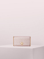 Thumbnail for your product : Kate Spade Nicola Shimmer Twistlock Chain Wallet