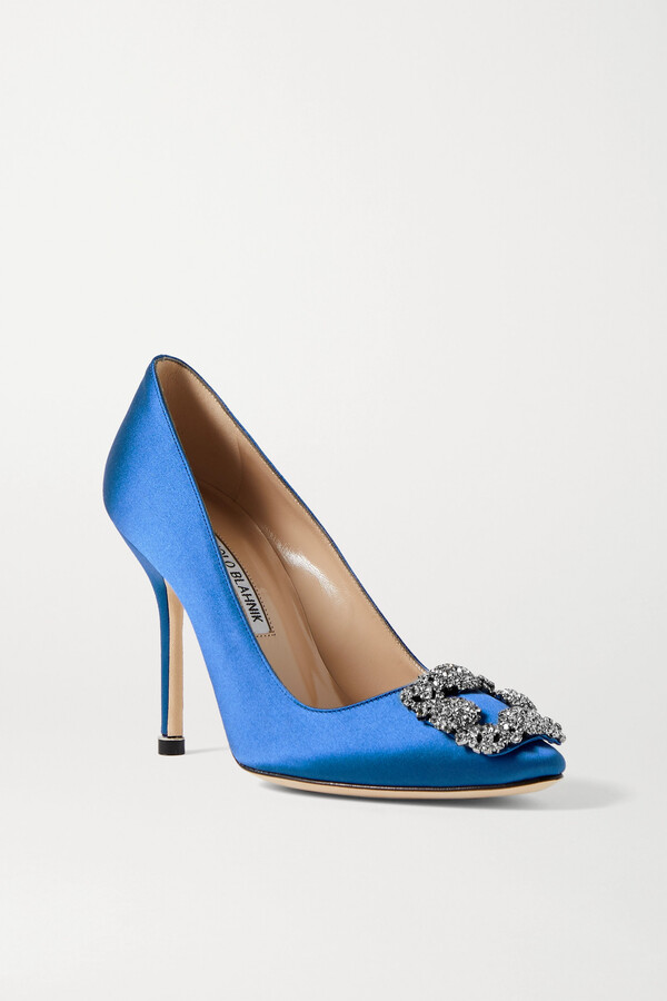 Blue Satin Heels | Shop the world's largest collection of fashion |  ShopStyle