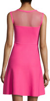 Thumbnail for your product : Line Ponte Mesh-Inset Dress, Bright Pink