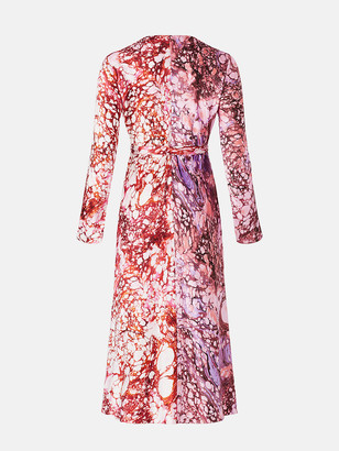Diane von Furstenberg Tilly Satin Midi Wrap Dress