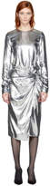Thumbnail for your product : Saint Laurent Silver Metallic Velvet Dress