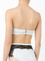 Thumbnail for your product : Fleur Du Mal pinstripe bandeau bikini top
