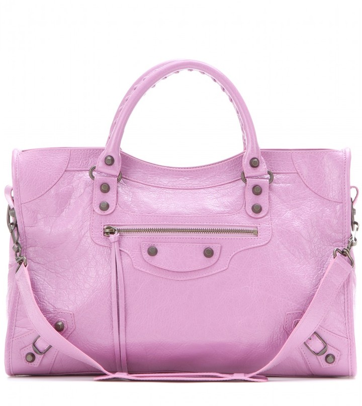 classic city leather tote