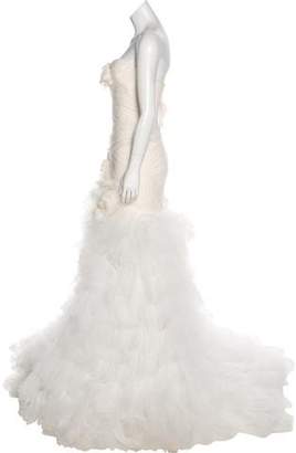 Marchesa Silk Tulle Wedding Gown