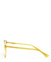 Thumbnail for your product : Gucci Aviator Acetate Glasses - Yellow