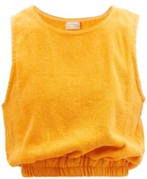 Thumbnail for your product : Terry. Isola Tie-dye Cotton Cropped Top - Orange
