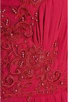 Thumbnail for your product : Quiz Raspberry Embroidered High Neck Maxi Dress