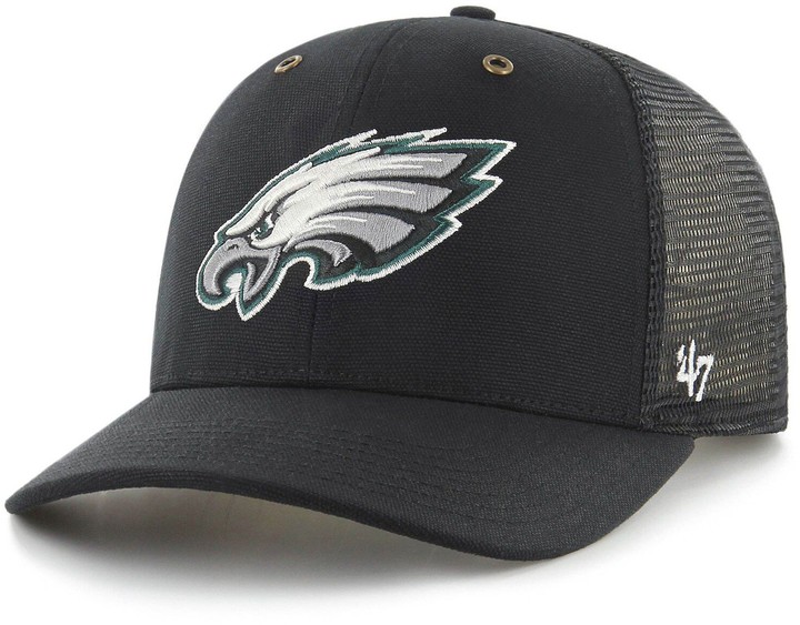 Men's Carhartt x '47 Black Philadelphia Eagles MVP Trucker Snapback Hat