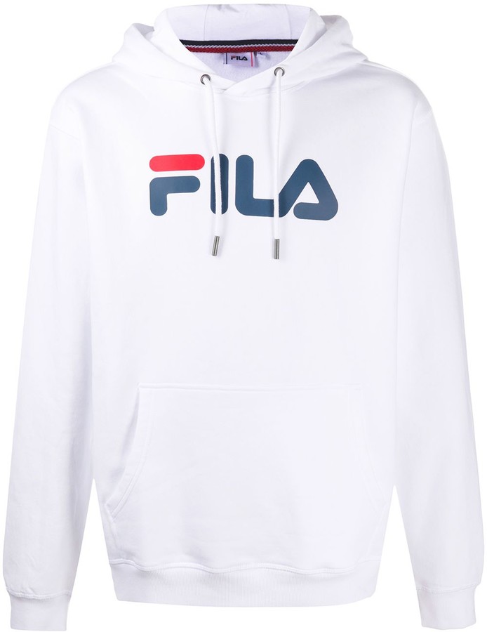 fila logo white hoodie
