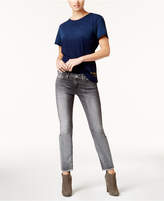 Thumbnail for your product : True Religion Sara Cigarette Cropped Frayed Straight-Leg Jeans