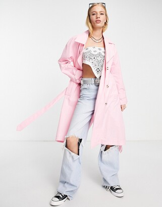 Pink Trench Coat The World S, Light Pink Trench Coat Uk