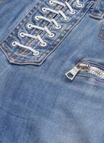 Thumbnail for your product : Taverniti So Ben Unravel Project Lace-up cropped flared jeans