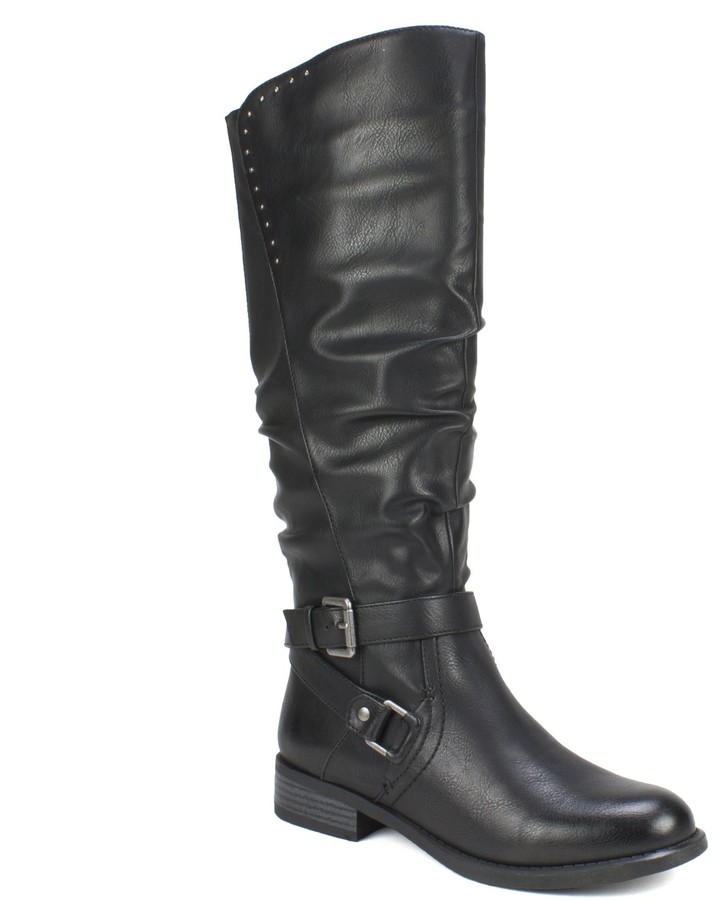 white mountain roxy wide calf riding boot