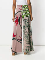 Thumbnail for your product : Circus Hotel contrast panel palazzo trousers