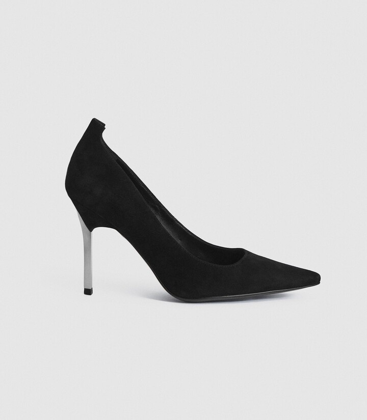 Black court heels sale Clearance