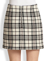 Thumbnail for your product : Carven Plaid Wool Mini Skirt