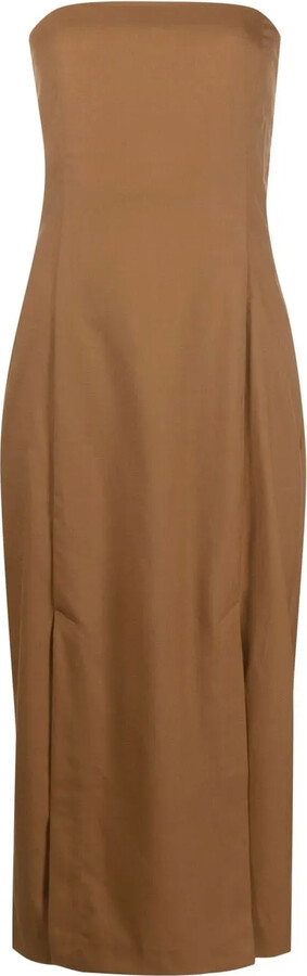 ST. AGNI Strapless Midi Dress