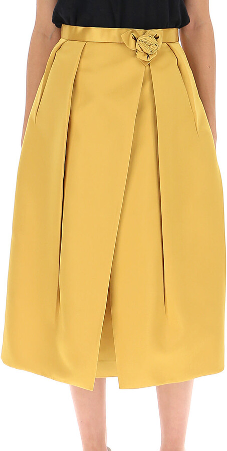 prada wrap mini skirt