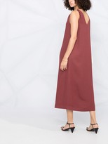 Thumbnail for your product : Brunello Cucinelli Sleeveless Fluid Midi Dress