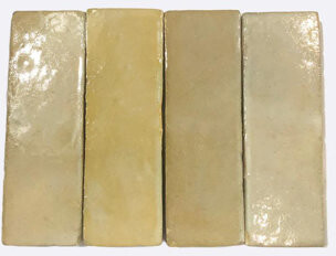 Moroccan Mosaic Moroccan Handmade 2''x6'' Solid Color Zellige Tile Sand-glazed