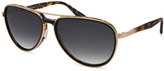 Thumbnail for your product : Barton Perreira Gazarri Polarized Aviator Sunglasses, Tortoise/Gold