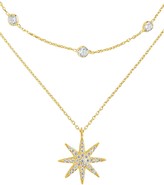 Thumbnail for your product : Sterling Forever Burst Sterling Silver Crystal Layered Necklace