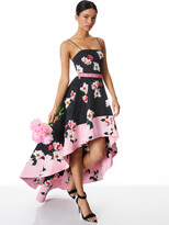 Thumbnail for your product : Alice + Olivia Florence Spaghetti Strap High Low Gown