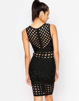 Thumbnail for your product : Wow Couture Criss Cross Detail Bandage Midi Dress