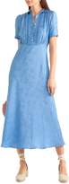 Thumbnail for your product : Paul & Joe Lace-trimmed Satin-jacquard Midi Dress
