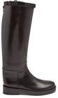 Ann Demeulemeester-ann demeulemeester knee high leather boots womens black