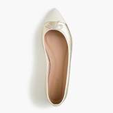 Thumbnail for your product : J.Crew Gemma cap-toe flats in metallic leather