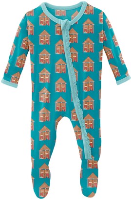 Kickee Pants Muffin Ruffle Fitted One-Piece Pajamas