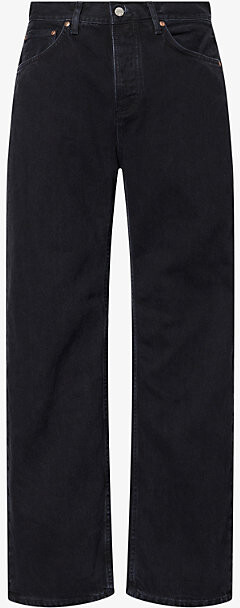 Nudie Jeans Mens Black Vintage Tuff Tony Wide-Leg Denim Jeans 32/32