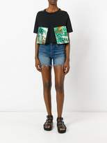 Thumbnail for your product : Aalto cut-out shoulders cropped T-shirt