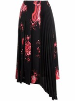 Thumbnail for your product : VIVETTA Floral-Print Pleated Skirt