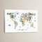 Thumbnail for your product : iCanvas 'Animal Map of the World' Graphic Art Print Format: White Frame,