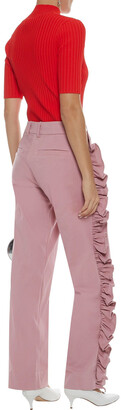 Maggie Marilyn I'll Stand Beside You Stretch-cotton Twill Straight-leg Pants