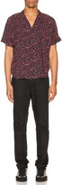 Thumbnail for your product : Saint Laurent Short Sleeve Shirt in Black & Fuchsia | FWRD