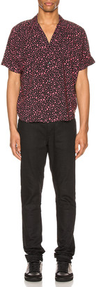 Saint Laurent Short Sleeve Shirt in Black & Fuchsia | FWRD