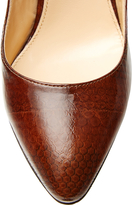 Thumbnail for your product : Sergio Rossi Chichi High Snake Printed Patent Leather Slingback