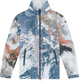 Planet-print windbreaker jacket 