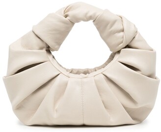 Gia Studios Ruched-Detail Faux-Leather Clutch Bag