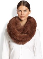Thumbnail for your product : Annabelle New York Woven Rabbit Fur Infinity Scarf/Camel