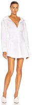 Thumbnail for your product : alexanderwang.t Waist Gather Long Sleeve Shirt Dress in White