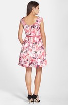 Thumbnail for your product : Eliza J Belted Print Faille Fit & Flare Dress (Regular & Petite)