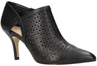 black leather shooties