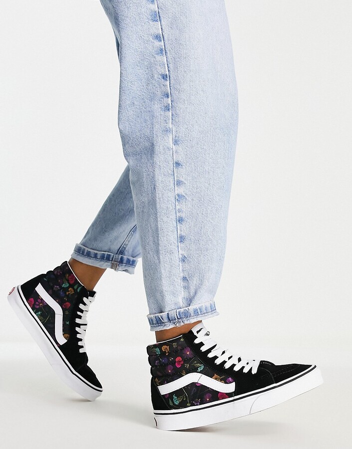 vans checkered with flowers