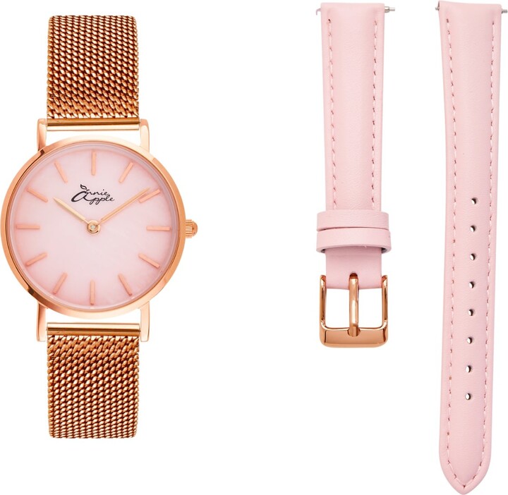 Bermuda Watch Company Annie Apple Metanoia Rose Gold Pink Seashell Petite Interchangeable